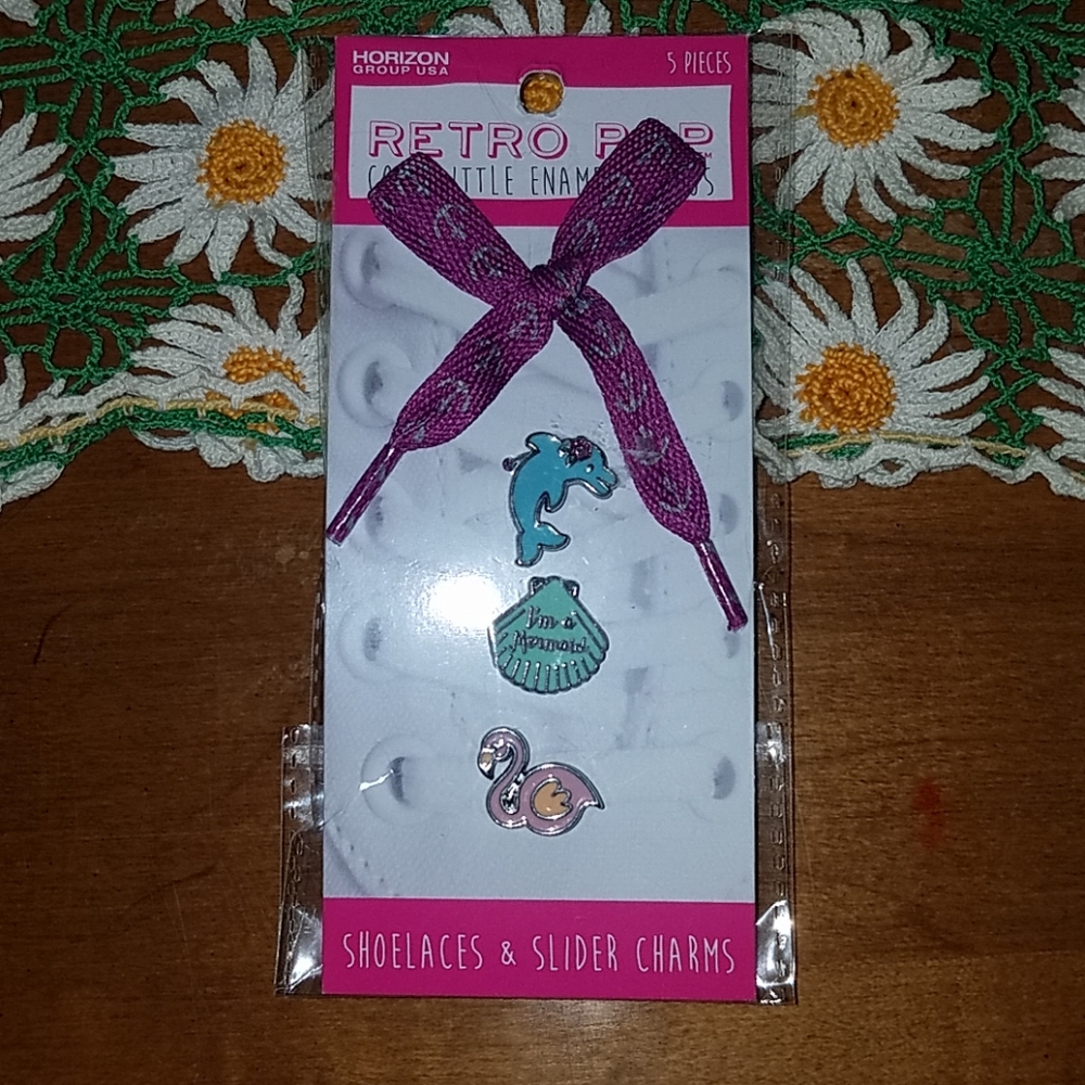 NWT anchor shoelaces and charms